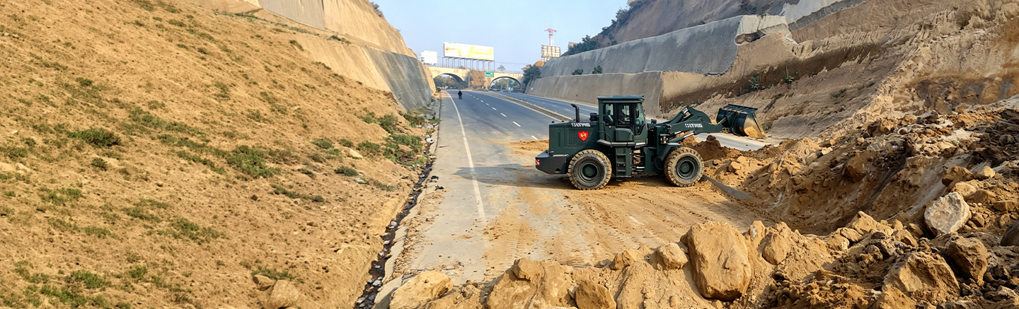 Construction site for infrastructure advancement