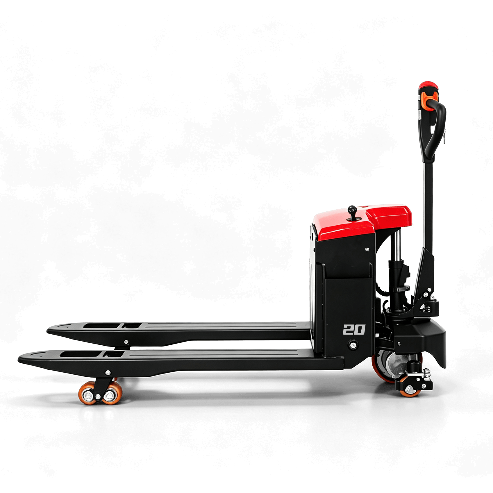 The 2-metric-ton model comes standard with stabilizer wheels, while the 1.5-metric-ton model offers them as an option, providing greater stability when driving on uneven surfaces and when turning.