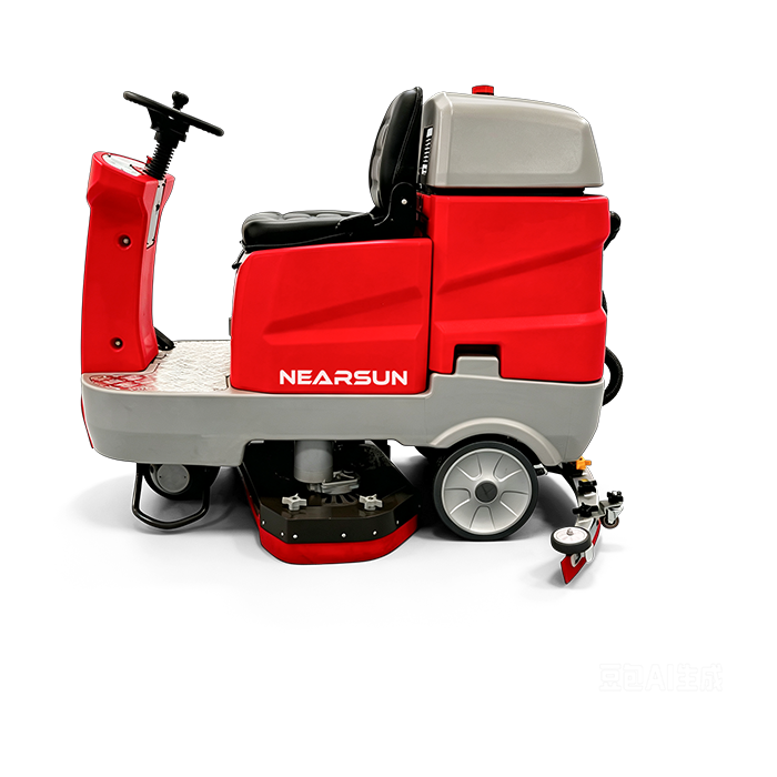 Dual discs, a 1,220 mm squeegee and 100/105 L fresh/sewage tanks support continuous scrubbing and wastewater recovery.